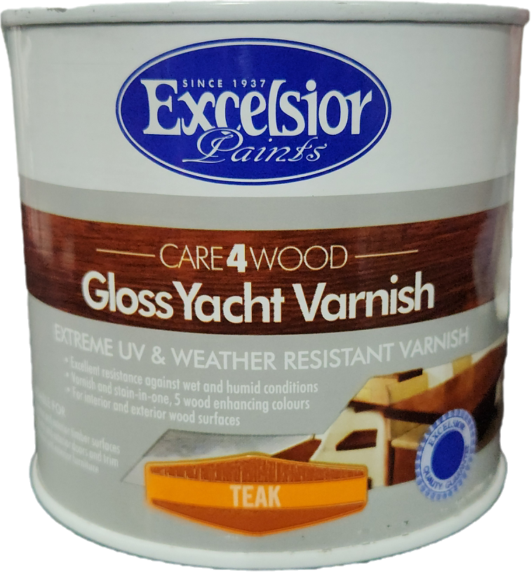 EXCELSIOR PAINTS GLOSS YACHT VARNISH ( TEAK ) 500ML