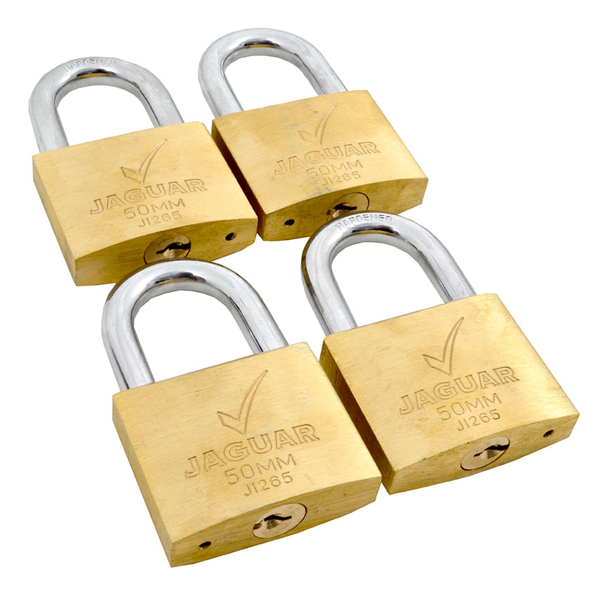 JAGUA BRASS PADLOCK 50 MM ( 4 PACK )
