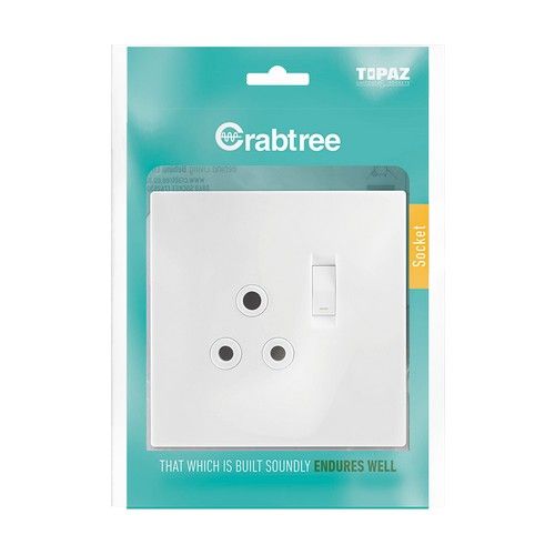 4 X 4 PLUG POINT SINGLE CRABTREE