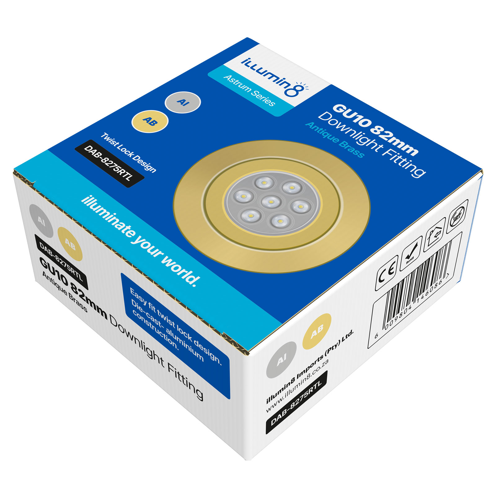 ILLUMIN8 Downlihgt fitting Antique Brass
