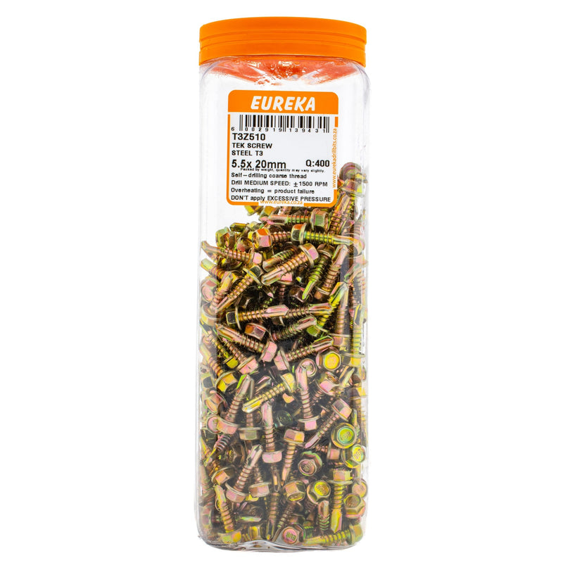 TEK SCREW STEEL T3 5.5 X 20MM